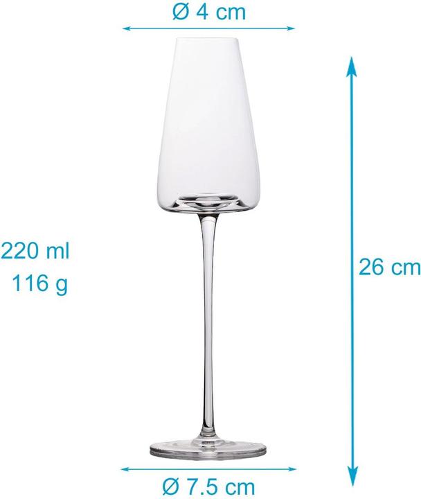 Immagine prodotto Intirilife Set di bicchieri da champagne 220ml (22 cl, 4 Occhiali, Bicchieri da champagne)