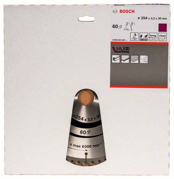Image du produit Bosch Professional Zubehör Lame de scie circulaire PRO Multi Material, 254 x 3,2 x 30 mm