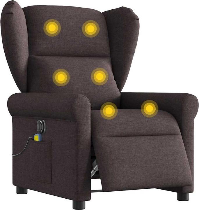 Produktbild VidaXL Massagesessel Elektrisch Dunkelbraun Stoff