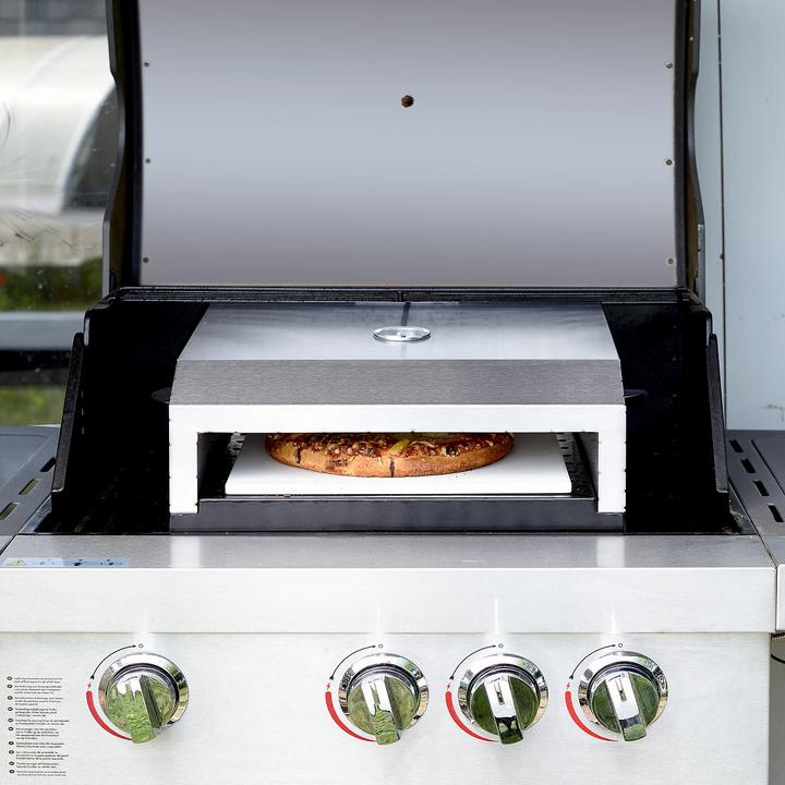 Produktbild Rosenstein & Söhne Pizzaofen-Grillaufsatz mit Steinplatte & Temperaturanzeige