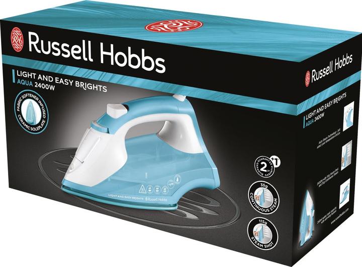Actual product image Russell Hobbs 26482-56 Light & Easy Brights Aqua Steam Iron (2400 W, 135 g/min)