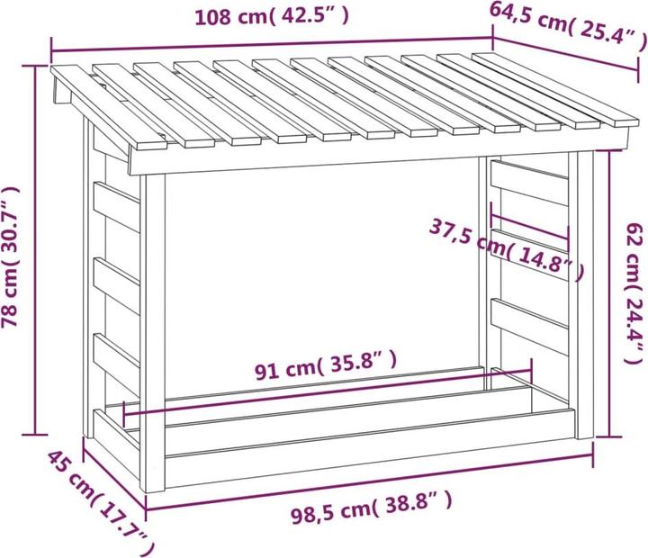 Actual product image VidaXL Shem (108 x 64.5 x 78 cm)