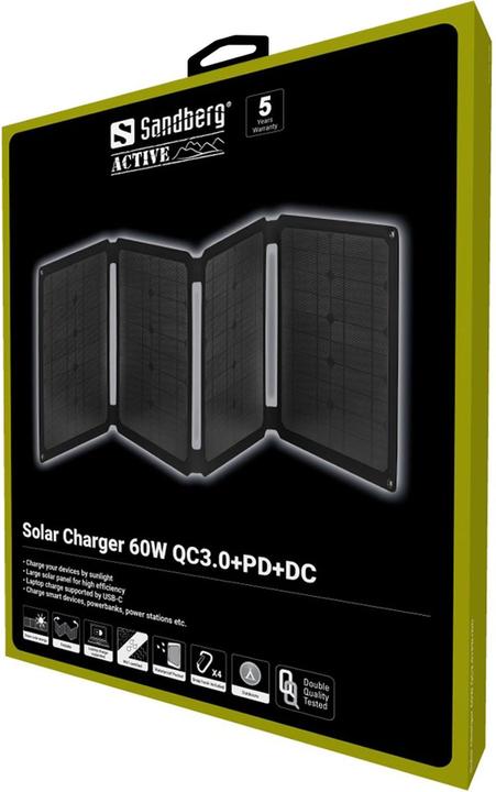 Actual product image Sandberg Solar charger 60W QC3.0+PD+DC (60 W, 2.20 kg)