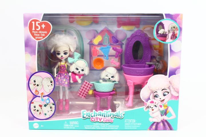 Actual product image Enchantimals Pudelwohl beauty salon playset with color change