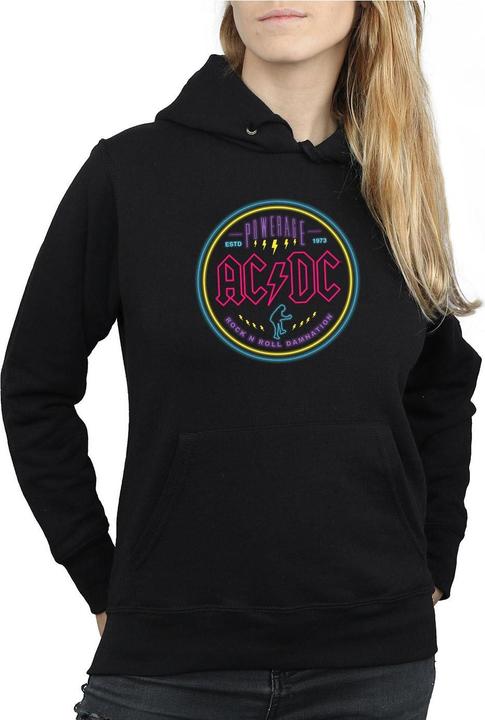 Actual product image AC/DC Womens/Ladies Circle Neon Hoodie (L)
