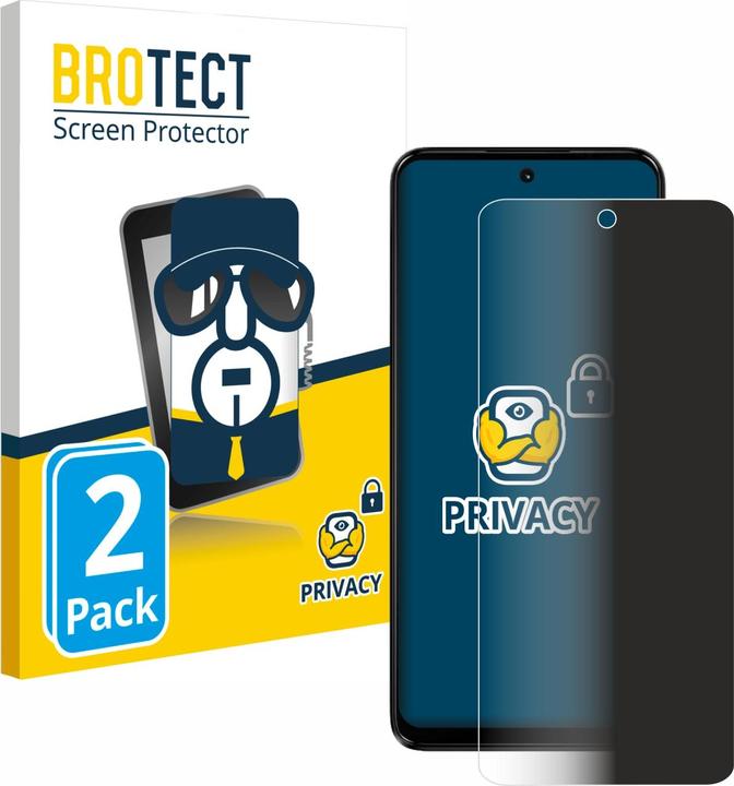 Productafbeelding BROTECT Anti-spionnetje privacyfolie Beschermfolie tegen blauw licht (2 Stuk, Motorola Moto G14)