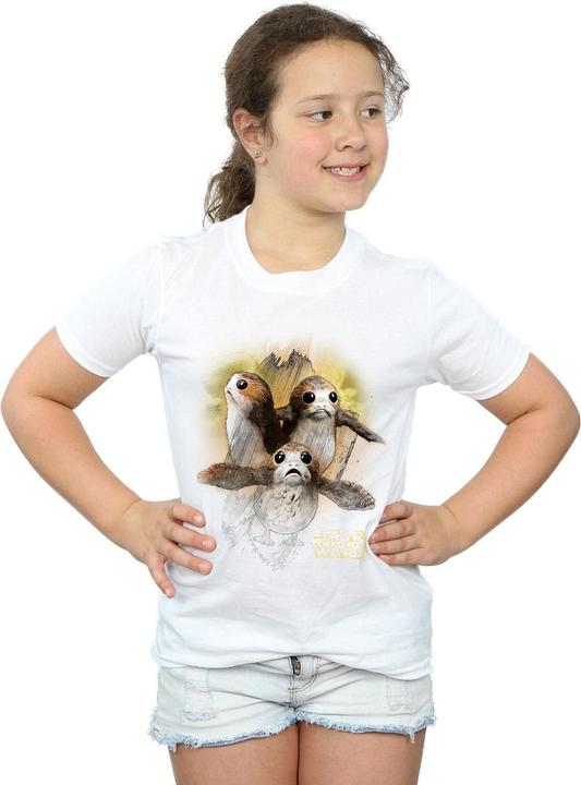 Immagine prodotto Star Wars Maglietta Porg Spazzolato Ragazze (140, 146)