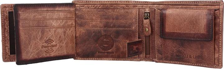 Actual product image Greenland Nature Mascu & Line wallet RFID leather 12 cm