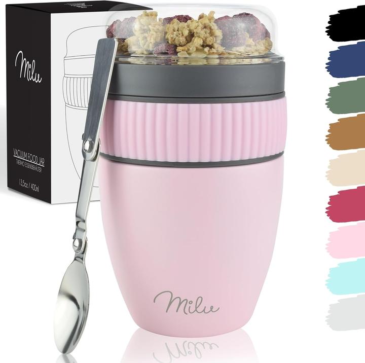 Immagine prodotto Milu Contenitore per alimenti rosa da 0,4 l