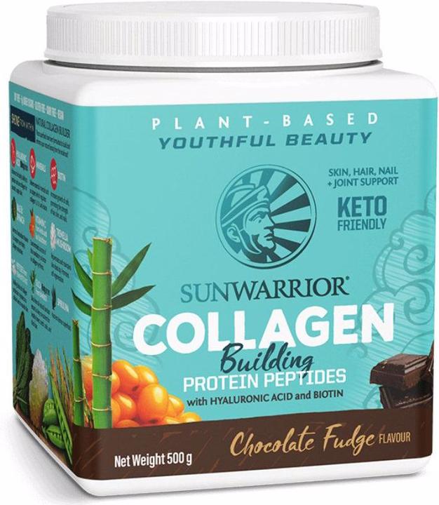 Actual product image Sunwarrior Collagen Building Protein Peptides Chocolate Fudge (1 Piece, Powder, 500 g)