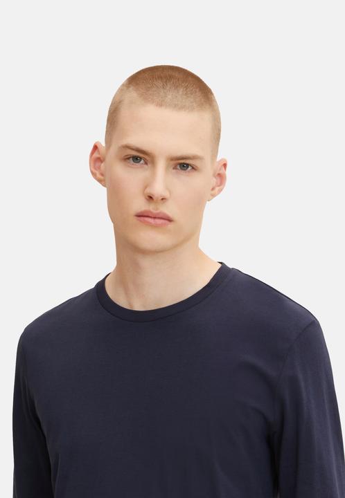 Produktbild Tom Tailor Longsleeve Unifarbenes Langarmshirt mit Rundhalsausschnitt (XL)