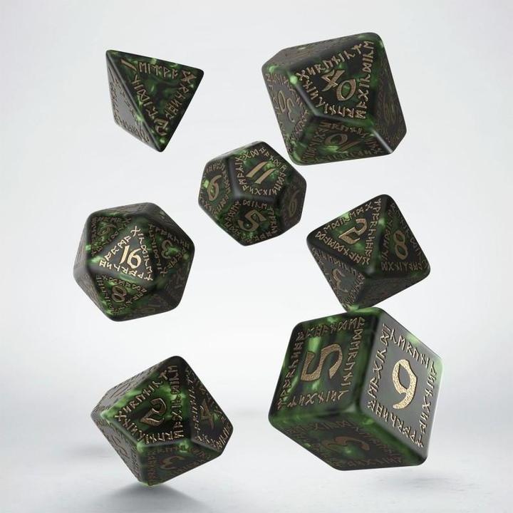 Image du produit Q Workshop SRUN98 - Jeu de cubes RuneQuest, vert bouteille & or (7)