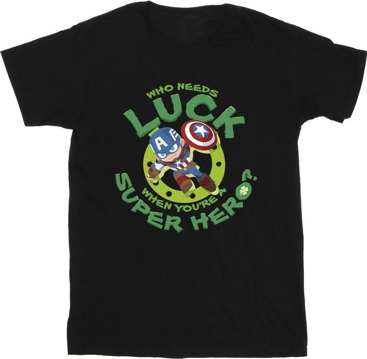 Image du produit - T-shirt ST PATRICK'S DAY CAPTAIN AMERICA LUCK - Homme (3XL)