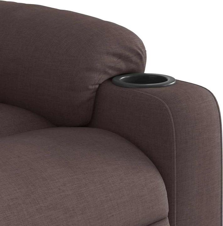 Actual product image VidaXL Massage chair electric dark brown fabric