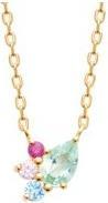 Actual product image Lara Gold plated NECKLACE - 40+2+3 - ZICONIA MULTICOLORS