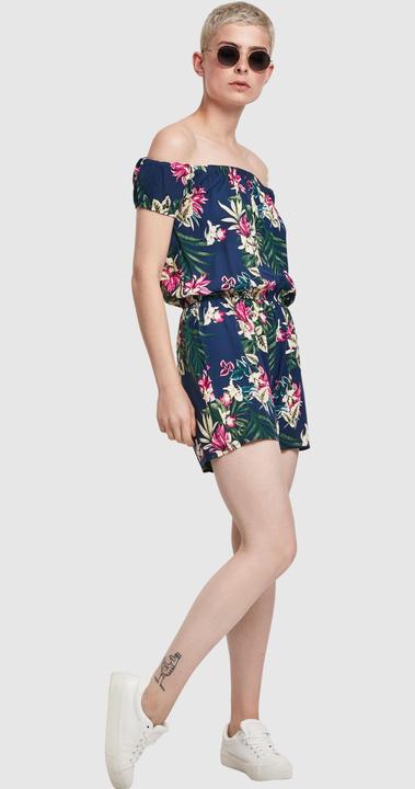Actual product image Urban Classics Ladies AOP Off Shoulder Short Jumpsuit (5XL)