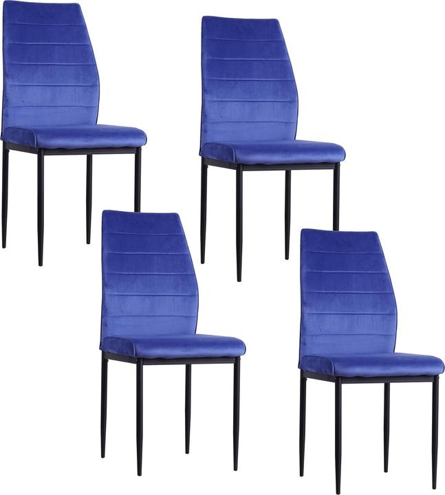 Produktbild HTI-Living Esszimmerstuhl Madison Velvet 4er-Set Blau