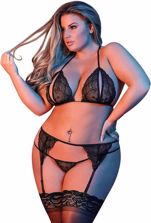 Produktbild Magic Silk Peek-a-Boo Bra, Garter & G-Set (S/M)