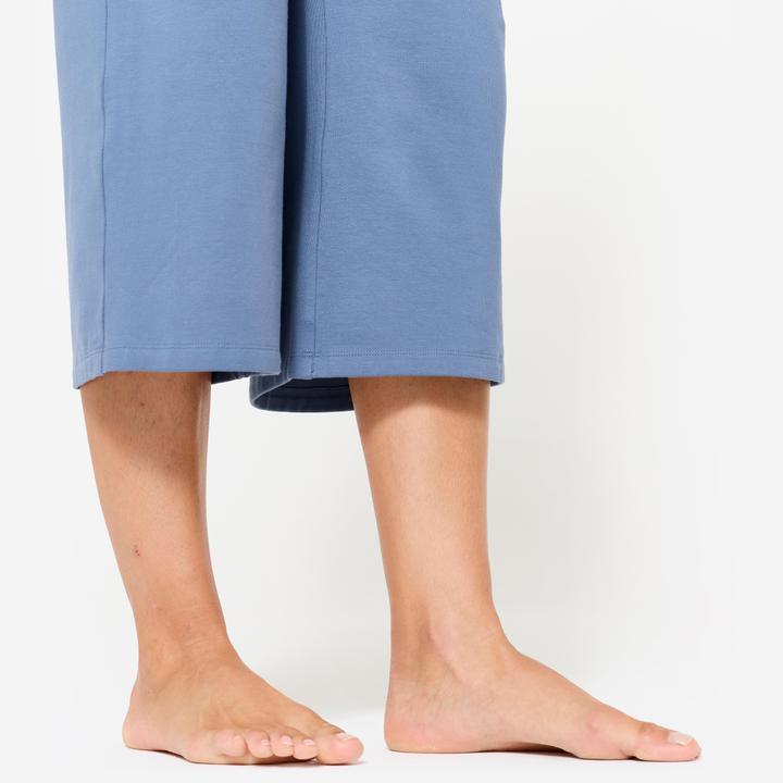 Actual product image Kimjaly Yoga Caprihose Damen hoher Bund - kometenblau (XS)