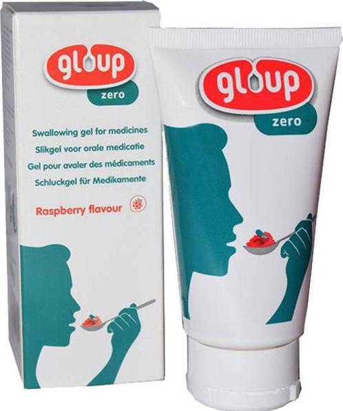 Actual product image Gloup Schluck Gel für Medikamente Zero mit Himbeer-Aroma (1 x, 75 ml, 106 g)