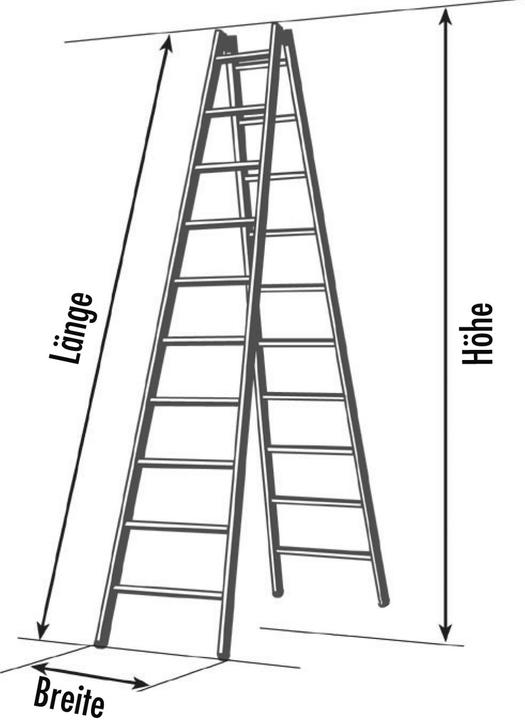 Produktbild Hymer-Leitern Stufenstehleiter beidseitig 2x8 (Stehleiter, 202 cm)