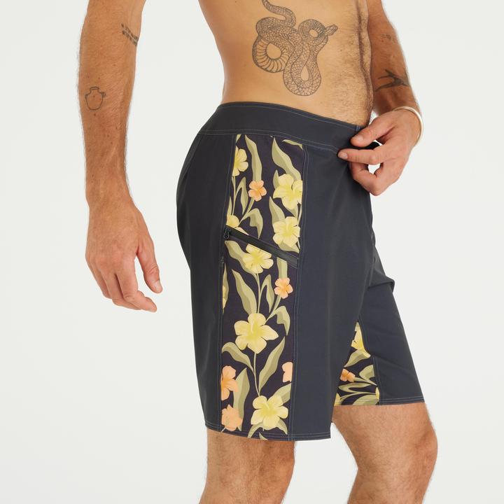 Produktbild Olaian Boardshorts Surfen Herren lang 500 Arch Spring 19" schwarz (38)