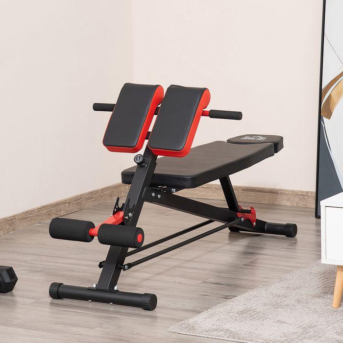 Produktbild Swisshandel24 Hantelbank Fitnessbank Schrägbank Multifunktion Bauchtrainer Verstellbar Stahl Schwarz 64x146x73,5-8