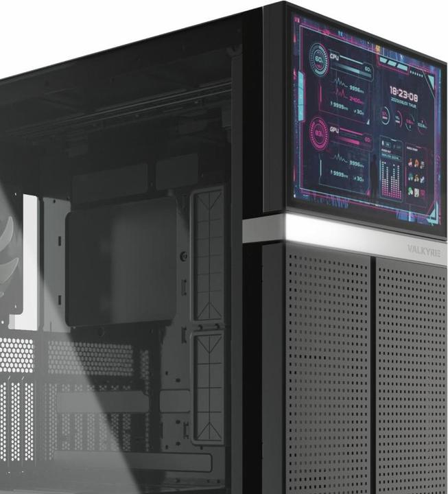 Productafbeelding Valkyrie VK02 LCD Zwart (ITX, ATX, mATX, Mini-ITX)
