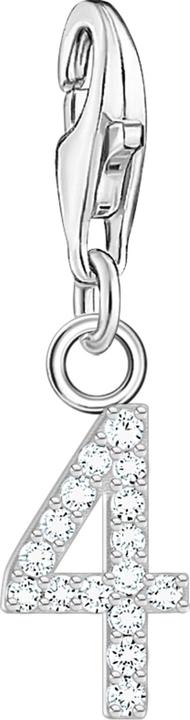 Actual product image Thomas Sabo Charm pendant number 4 with white stones silver (925 silver)