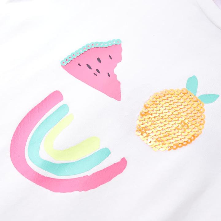 Produktbild VidaXL Kinder-T-Shirt Ecru 116,Material: 95 % Baumwolle. 5 (116)
