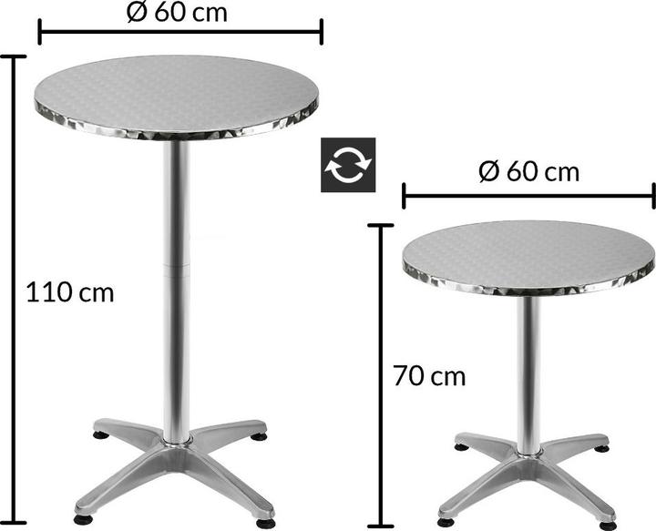 Immagine prodotto Casaria tavolo bar (60 x 60 x 70 cm)