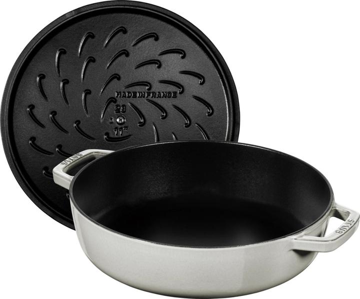 Image du produit Staub Sauteuse Chistera 28 cm, Truffe blanche Fonte (28 cm, Cocotte + faitout, Fonte)