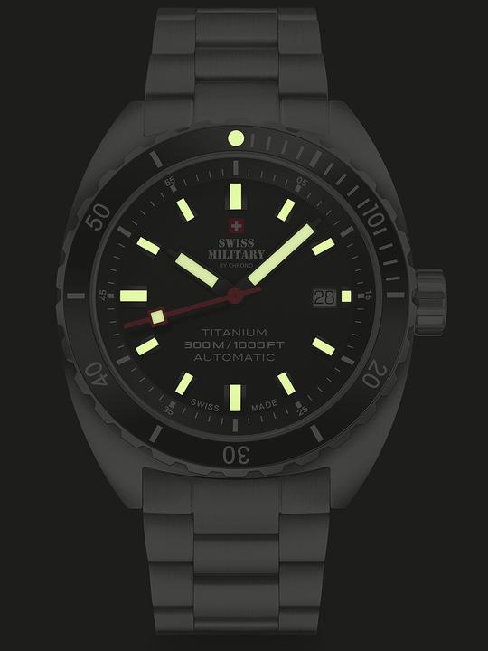 Actual product image Swiss Military SMA34100.01 Diver Titanium Automatic 42mm 30ATM (Diving watch, 42 mm)
