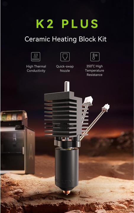 Image du produit Creality K2 Plus Kit Hotend en céramique avec buse (Pièce de rechange)