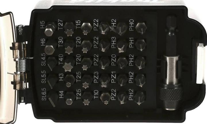 Image du produit Makita Jeu d'embouts (PH, T27, PH2, T40, H6, PZ2, PH1, H3, T10, PH0, SL 1.2 x 6.5, T15, PZ1, T20, SL 0,8 x 5,5, H4, PH3, PZ3, H5, SL 0,6 x 4,5, T25, T30, PZ0)