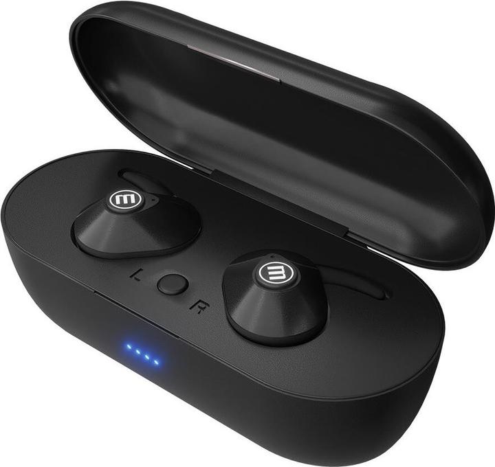 Actual product image Maxell MINI DUO Wireless In-Ear Headphones with Charging Case Black (20 h, Wireless)