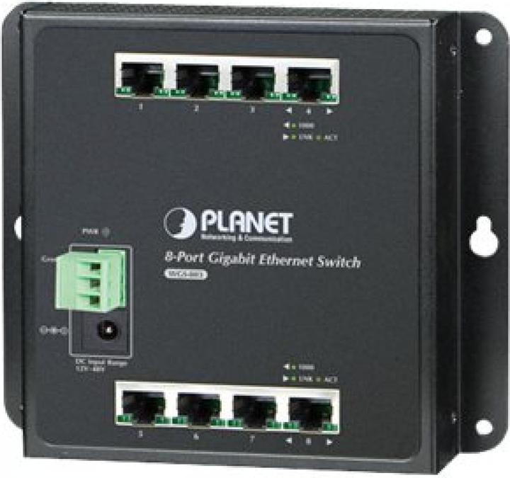 Image du produit Planet Commutateur industriel mural 8 ports 10/100/1000T (-10-60 degrés C) (8 Ports)