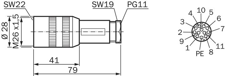 Actual product image Sick Connection cable