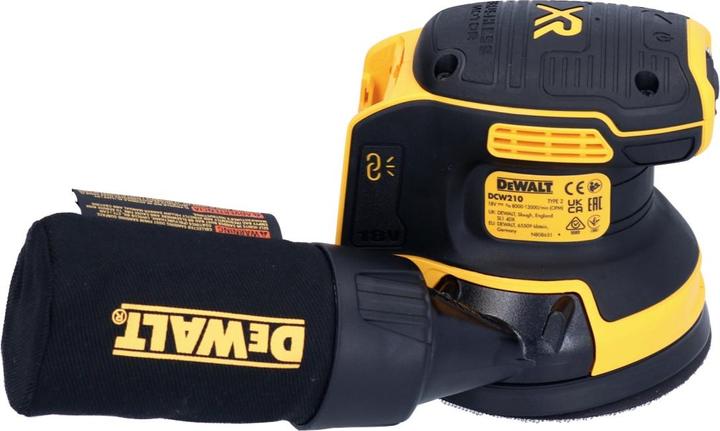 Actual product image DeWalt DCW 210 N Battery random orbital sander 18 V 125 mm Brushless + 1x rechargeable battery 2.0 Ah - (Eccentric grinder)