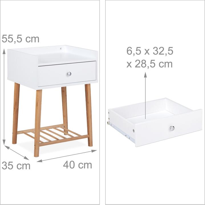 Image du produit Relaxdays Table nuit (40 x 35 x 55,5 cm)