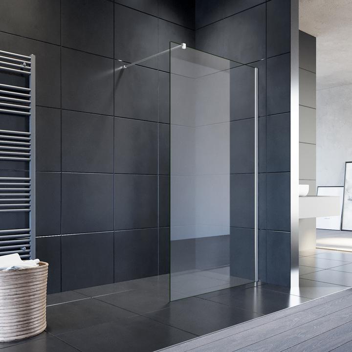 Image du produit SONNI 100x195 cm Walk in paroi de douche, NANO ESG 8 mm, paroi de douche en verre avec stabilisateur (100 cm, 120 cm, 195 cm)
