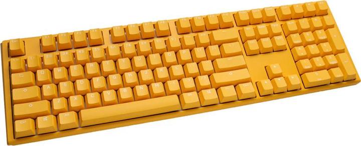 Actual product image Ducky One 3 yellow gaming keyboard, RGB LED - MX-Silent-Red (DE, Cable)