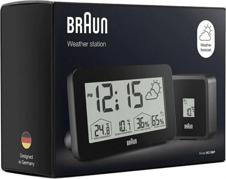 Produktbild Braun Uhren BC13BP Funk-Wetterstation DCF