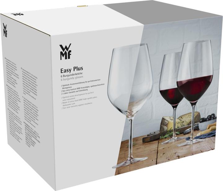 Produktbild WMF Burgunderkelch 6-tlg. Set EASY PLUS klar (70 cl, 6 Gläser, Rotweingläser)