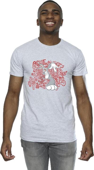 Immagine prodotto Looney Tunes ACME Doodles Bugs Bunny Maglietta Uomo (L)