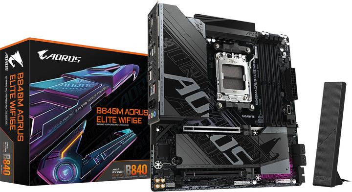 Actual product image Gigabyte B840M Elite WIFI6E (B840,AM5,mATX,DDR5) (AM5, AMD B840, mATX)