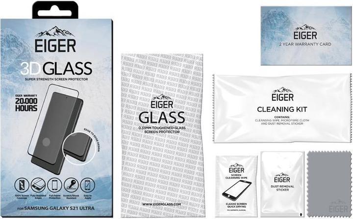 Image du produit Eiger Mountain Glass Clear Edge (1 pièce(s), Samsung Galaxy S21 Ultra)