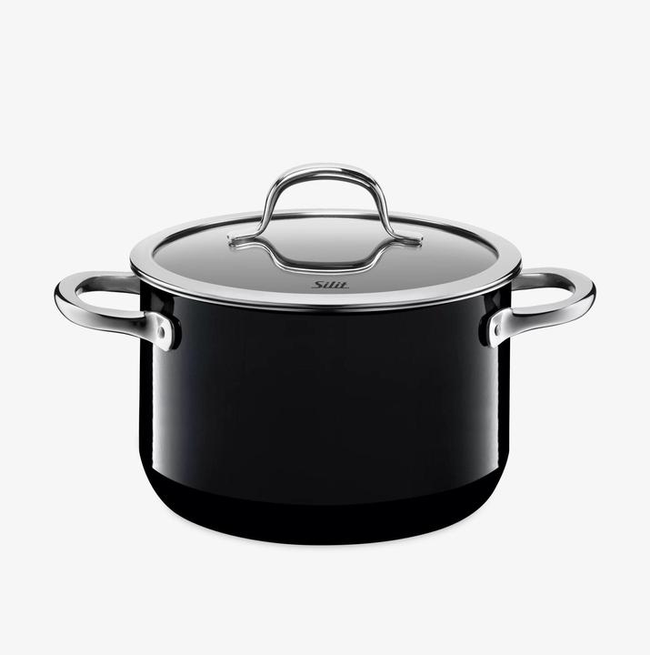 Produktbild Silit Fleischtopf PASSION schwarz (20 cm, Kochtopf, Keramik, Edelstahl)