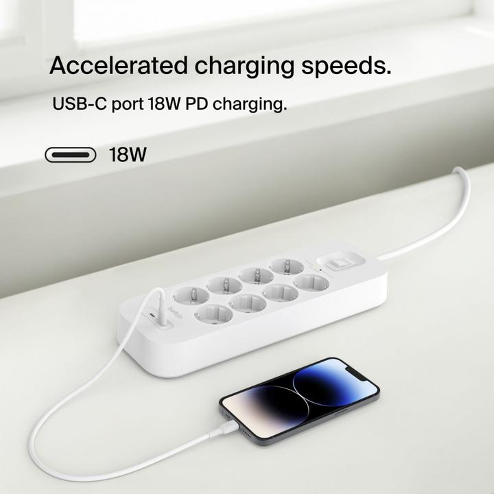 Immagine prodotto Belkin Protezione contro le sovratensioni Surgemaster (8 x, BS 1363, 2 m)