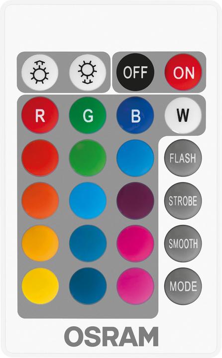 Produktbild Osram Led Retrofit Rgbw Lamps With Remote Control (E27, 60 W, 806 lm, 1 x, G)